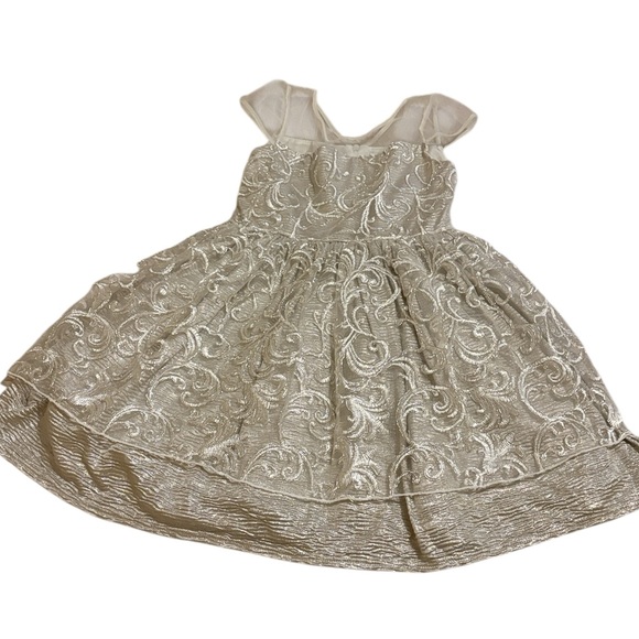 Sweet Heart Rose Other - Sweet Heart Rose silver metallic with embroidered trim, tie and zip back,size 6X